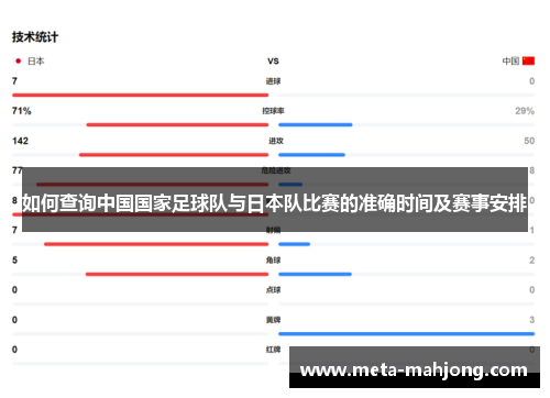 如何查询中国国家足球队与日本队比赛的准确时间及赛事安排